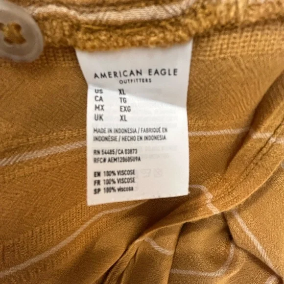 American Eagle 🦅 Viscose Knot tye top! Balloon sleeves - Picture 5 of 7